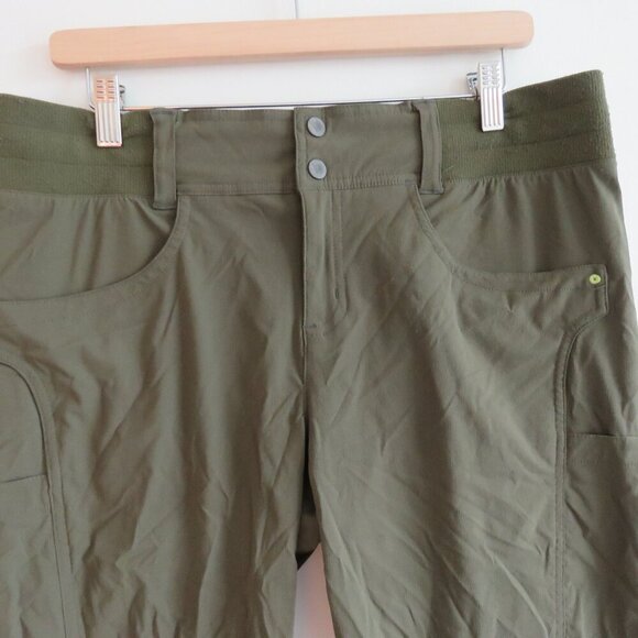 TITLE NINE Clamber Hiking Outdoor Pants in Khaki Green Gorpcore - Size US 12 - Picture 4 of 14